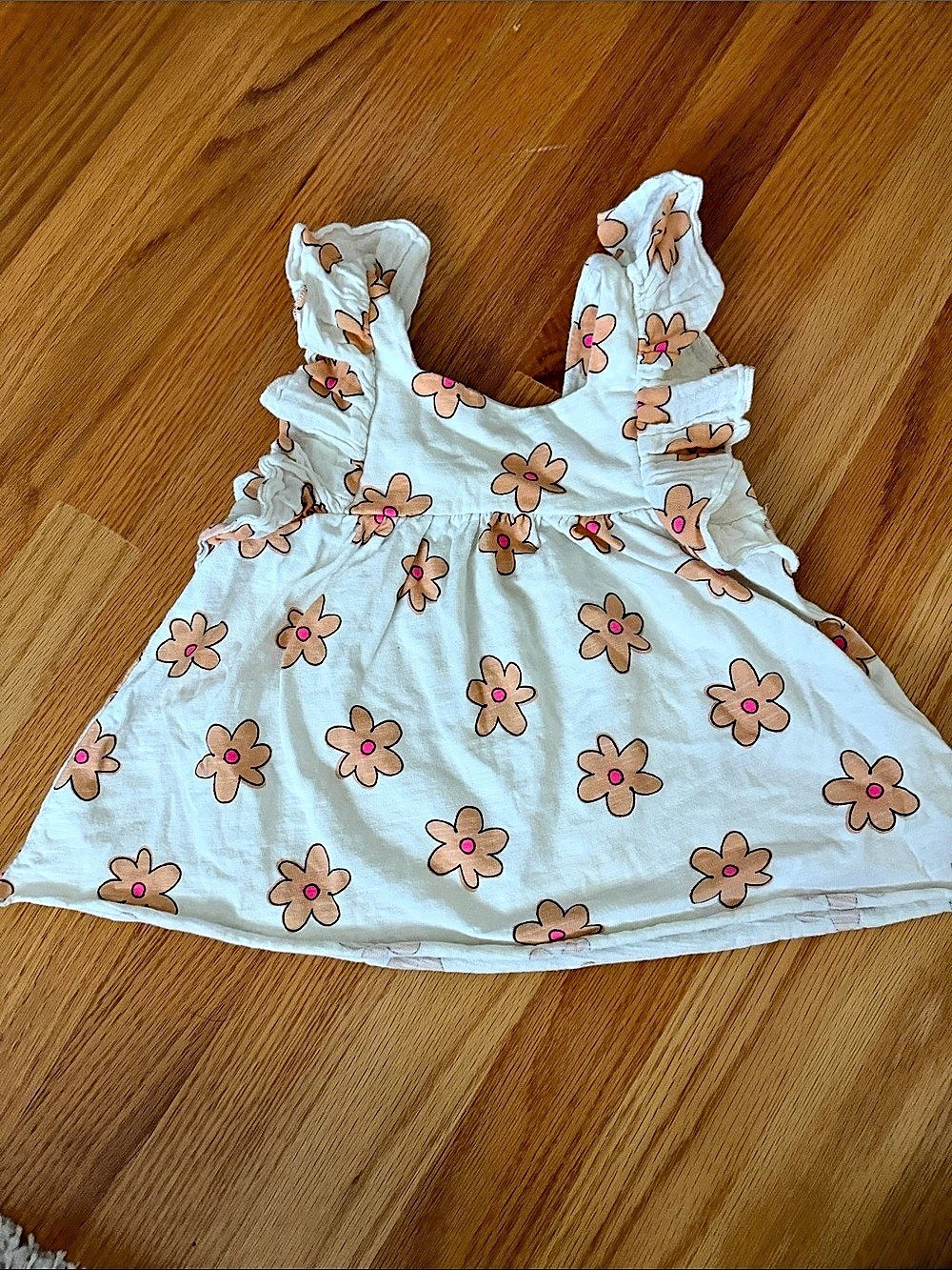 Zara Floral shirt in Peach and white